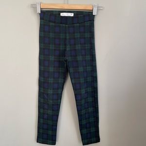 NWOT ZARA kids holiday plaid leggings